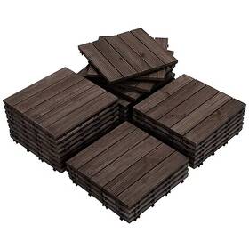 Xmsj 445035888897 27pcs Interlocking Patio Deck Tiles Outdoor Flooring For Garden Poolside Fir Woo