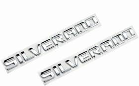 Xpertcell 445006413448 Silverado Badge Emblems 2-piece In Chrome Shiny Glossy Finish 2007-2020 For Silv