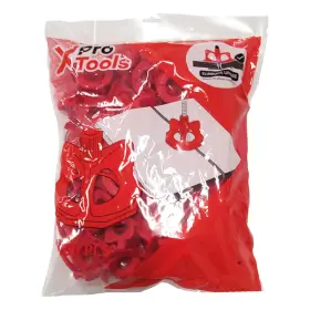600100 Xpro Tools Guru Usa Leveling System Red Spin Caps 100pc Bag-