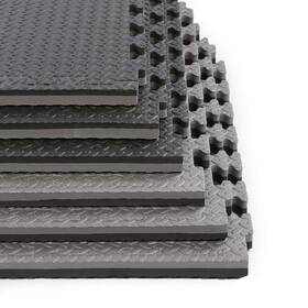 Xspec Xsp804913 1 Inch Extra Thick 48 Sq Ft Reversible Eva Gym Foam Floor Mat Tiles 24 X