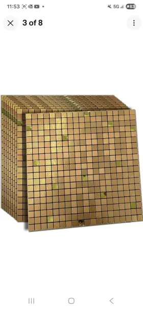 Backsplash-10 Xuanniny 714216496570 Easy Install Self-adhesive Metal Kitchen Sq Ft Coverage 12 Inch X12