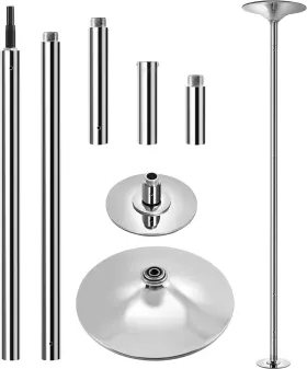 Yt-00081481 Yaheetech Professional Dance Pole 15.5 Inch L X15.5 W X 85 -108.5 H Silver