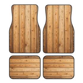 Yakelo Carmats-12203 Car Floor Mats Glossy Wood Grain Board With Anti-slip Nibbs Backing