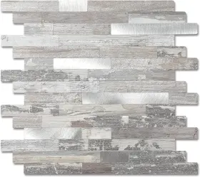 Yipscazo 313089284231 2026 New Upgrade Peel And Stick Wood Metal Tile Backsplash On Ti