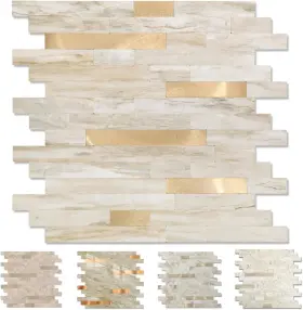 Yipscazo 705353286308 20 Sheets Peel And Stick Stone Metal Tile Backsplash On Tiles Fo
