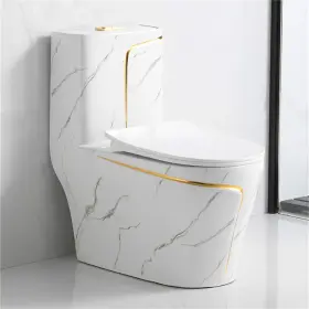 Yjtonwin 967983958981 White One Piece Toilet Seat Included
