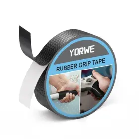 Ygb-rgt-1x10 Yorwe Rubber Grip Tape Ultra-thin Strong Adhesive Anti-slip 1in X 10ft Black