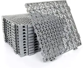 Younthye 745681780956 12 Pack X Inch Interlocking Drainage Tiles Rubber Outdoor Splic