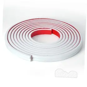 Yu Huan Shuang Qi Jia Ju You Xian Gong Si 768641097581 16.4ft Chair Rail Molding Peel And Stick Flexible Trim Self White