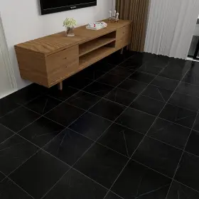 Yus8002-20f Yukaspc Self-adhesive Black Vinyl Floor Tiles 12x12 For Bathroom Kitchen 20-pack Yus8002-20f Yukaspc Self-adhesive Black Vinyl Floor Tiles 12x12 For Bathroom Kitchen 20-pack