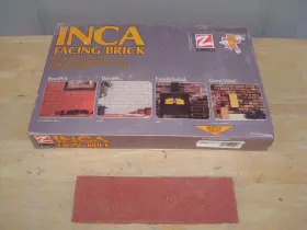 Z-brick 051527000028 Inca Facing - 20 Red Bricks Covers 4 Sq. Ft. Wall Covering New