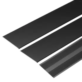 Zaplyte 639664040864 3pcs Aluminum Flat Molding Floor Transition Strip 2 Inch 3ft Black