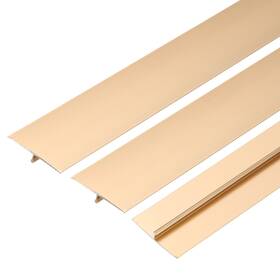 Zaplyte 639664049973 3pcs Aluminum T Molding Floor Transition Strip 1.6 Inch X3 Ft Gold