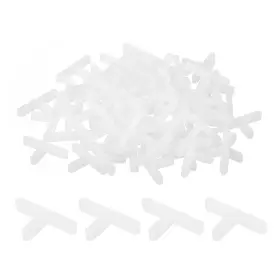 Zaplyte 724117465049 500pcs Wall Floor Tile Plastic T Shape Spacers Tiling Tools 1.5mm 1/16 Inch White