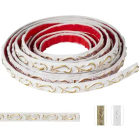Zst002 Zefuriam 16 Ft Moldueas Dorada Decorativas Adhesivas Pvc Para Paredes Puertas Flexibles