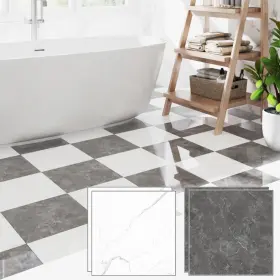 M30lgw20 Zrjt 20-pack 20 Sq.ft Peel And Stick Floor Tiles Vinyl Glossy Pattern Flooring 12