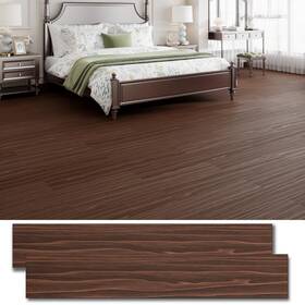 Zrjt T20-qm-db-a 30 Sq.ft. Peel And Stick Vinyl Floor Tiles 36 Inch X 6 Wood Look Planks 20 Pack