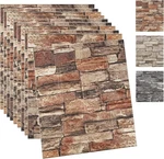 Yutianli 10PSC 3D Wall Panels Peel And Stick Faux Brick 10PCS, Light Red New. Price: $27.46.