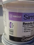 Simple Grout 1 Gallon Premixed Bright White Stain Proof Ready Use Custom Open. Price: $19.00.