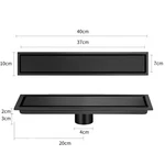 16"/24" Matte Black Linear Shower Drain 2-IN-1 Trench Floor Tile Insert New. Price: $35.98.