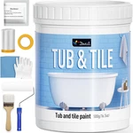 Dwil Tile Paint, And Refinishing Kit With Tools, Water-based Bathtub New. Price: $60.99.