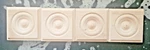 House Of Fara 1-1/8" X 4-1/2" Hardwood Rosette Block Molding Pack New. Price: $22.49.
