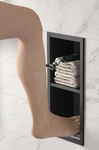 New Bernkot Black Stainless Steel Wall Recessed Shower Niche Footrest 304 Open. Price: $44.06.