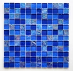 Premium Pool Glass Tile 1X1 Inch Iridescent & Bathroom Mosaic New. Price: $139.99.