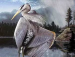 Heron Accent & Decor Tile Justin Sparks Wildlife Art JSA004AT New. Price: $33.95.