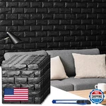 Circloophs 30 Pcs 3D Panels Stick And Peel, Black Brick Printable New. Price: $66.42.