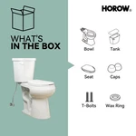 Horow Two-piece Toilet Map 1000G 1.28 Gpf Single Flush With Ada Chair Height Open. Price: $248.98.