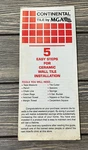 Vintage Continental Tile By Mga 5 Easy Steps For Ceramic Wall Installation Used. Price: $6.29.