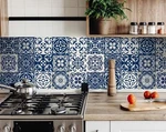 Homeroots 390657 8 X In. Midnight Blue White Peel & Stick Removable Tiles New. Price: $14.51.