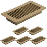 Flowild 6 Pack 4X8 Inch Heavy Duty Steel Floor Vent Covers Brown New Open. Price: $29.99.