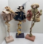 Unique Decor Mark Roberts? Wayne Klesky? Animal Figures Paper Mache Wood Stands Used. Price: $59.49.