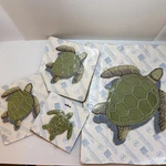 Loggerhead Turtle Family Pool Mosaic Tile Set Of 4 New. Price: $149.99.