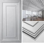 ART3D Drop Ceiling Tiles 24X48 Inches Argent Silver 12-PACK Panels Open Box New. Price: $84.99.
