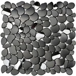 Black Backsplash Pebble Metal Mosaic Tiles For Kitchen B... New. Price: $136.23.