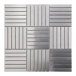 Brushed Nickel Stainless Steel Metallic Parquet Mosaic Tile Kitchen Backsplash New. Price: $28.95.