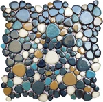 Aqua Cobalt Blue Pebble Tile For Stunning Shower Floors & Backsplashes New. Price: $145.99.