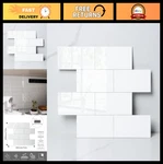 Colamo Peel And Stick White Subway Backsplash Tiles 12X12 For Kitchen Wall New. Price: $132.99.