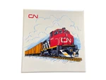 Vintage Cn Rail Safety Award Train Ceramic Tile Art Locomotive Used. Price: $14.44.