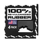 Interlocking Rubber Floor Tiles 4-PACK 1/2" Thick Heavy Duty 100% New. Price: $108.90.