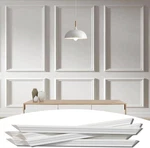 Ready-to-assemble 6-FRAME Wainscoting Kit With Pre-cut Moulding Trim New. Price: $107.99.