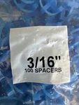 Tavy 3/16 In (5MM) Wedge Tile Spacers Blue Plastic 100 Pack New. Price: $7.99.