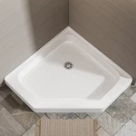 36X36 Neo-angle Acrylic Corner Shower Base, Center Drain, Tile Flange, Non-slip New. Price: $190.98.