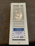 Sierra Grates Way Louvered Decorative Floor Register New Glacier White 4X12. Price: $8.99.