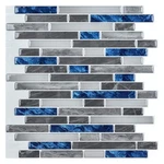 ART3D Peel & Stick Brick Kitchen Backsplash Self-adhesive Wall 30*30CM, Blue New. Price: $44.99.