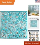 Elegant 10-PACK Peel And Stick Backsplash Metal Tiles 8"X8" Teal/silver Leaves New. Price: $79.16.