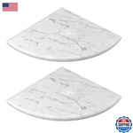 Jusmioke 9 Inch Marble Corner Shower Shelf For Bathroom Both Side New. Price: $101.04.